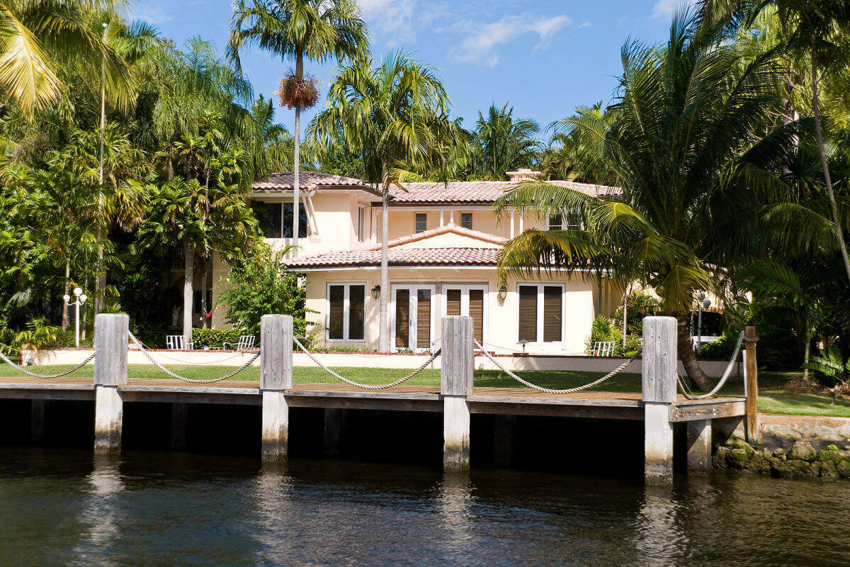 home with boat dock